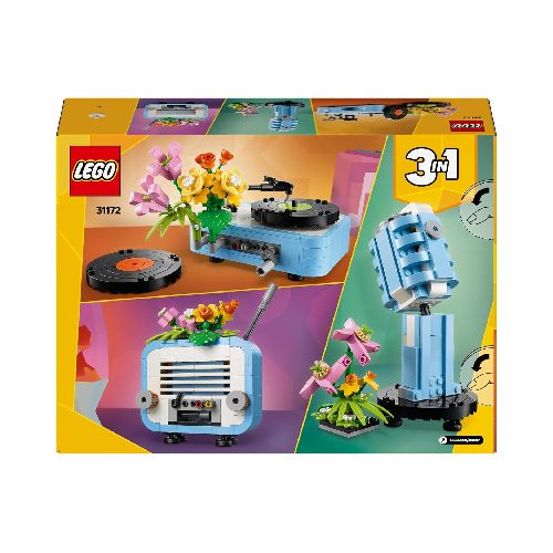 LEGO Creator 3 en 1 Tocadiscos con Flores Vintage 31172  