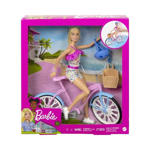 Barbie Bicycle with Doll HBY28  