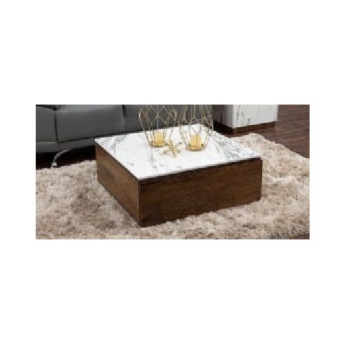 Mesa de Centro con Cajón Rectangular Birmania  Blanco  