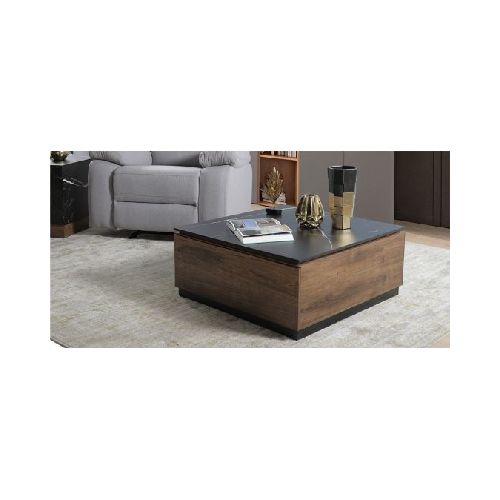 Mesa de Centro con Cajón Rectangular Birmania  Negro  