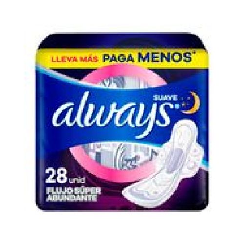 Toallas Femeninas Always Nocturna Suave Extra Largas 28 Toallas | Chedraui - Chedraui — Tu supermercado en línea