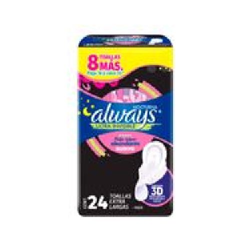 Toallas Femeninas Always Nocturna Ultra Invisible Extra Largas 24 Unidades | Chedraui - Chedraui — Tu supermercado en línea