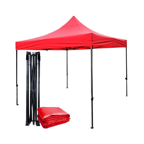 Carpa Toldo Reforzado 3x3 Plegable Roja 3 X 3 Impermeable  