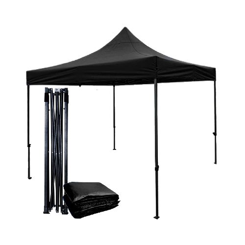 Carpa Toldo 3X 3m Plegable Negra Impermeable Jardin Casa