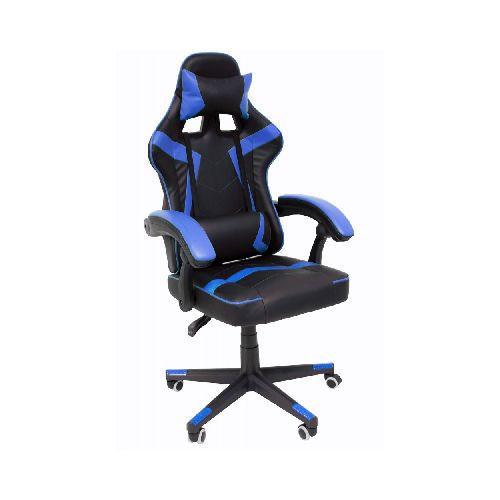 Silla Gamer Audiotek Gaming Azul Ergonomica Reclinable  