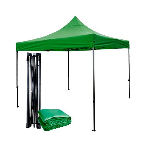 Carpa Toldo 3x3 Reforzado Plegable Impermeable Jardin Verde  Jardimex