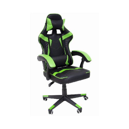 Silla Gamer Gaming Consola Pc Ergonomica Reclinable Verde  Audiotek