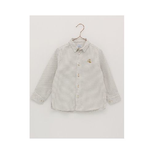 Camisa minicuadros gris FOQUE | PACHUS México