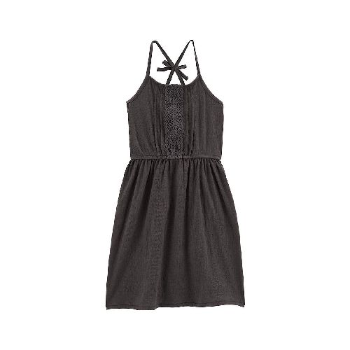 Vestido Oshkosh de tirantes negro para niña  