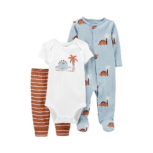 Set Carter's con mameluco dinosaurio para bebito  