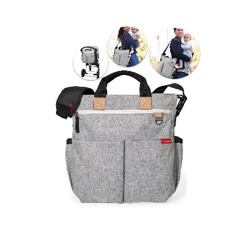 Mochila pañalera Skip Hop duo color gris  