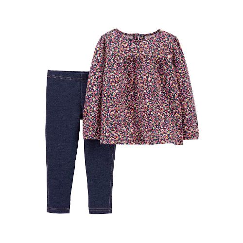 Set Carter’s blusa floral y leggins para bebita  