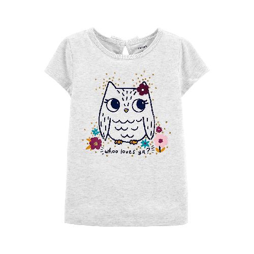 Blusa Carter’s diseño búho para niña preescolar  