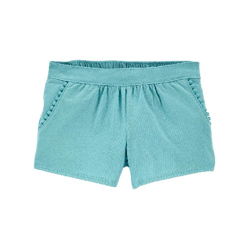 Short Oshkosh verde para niña preescolar  