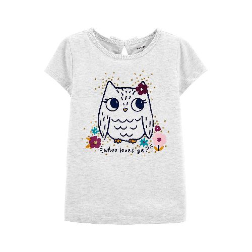 Blusa Carter’s diseño búho para bebita  