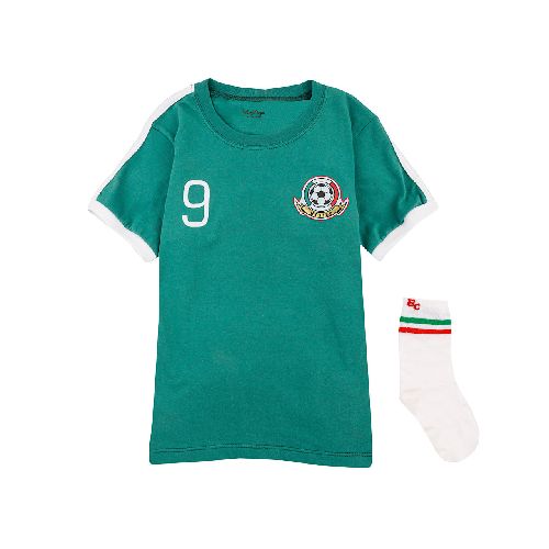 Set Baby Creysi playera y calcetín verde México  