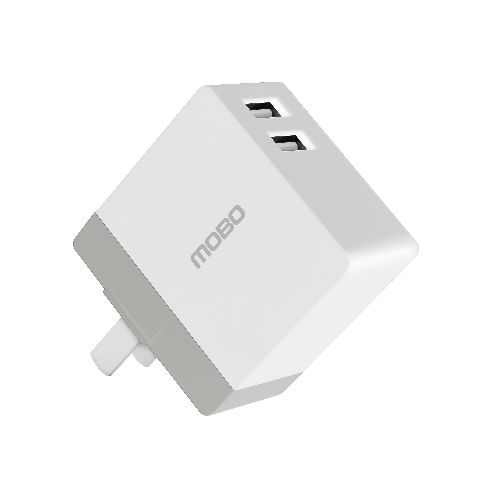 Cargador de Pared Mobo 2 Puertos USB-A Blanco - Mobo