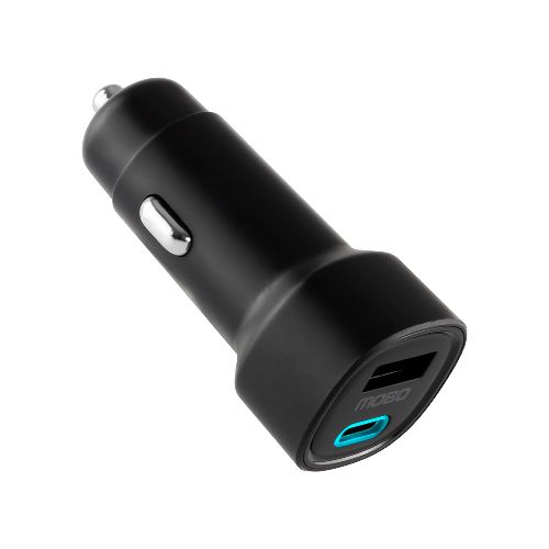 Cargador Para Auto Mobo Turbo 2 Puertos 1 Usb-A 1 Usb-C Negro 48w - Mobo