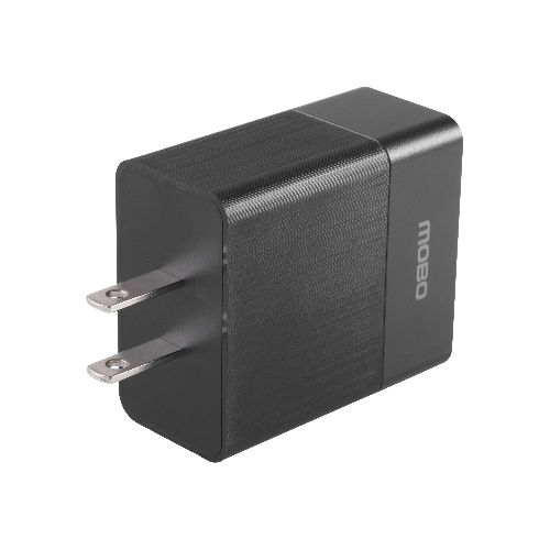 Cargador De Pared Ultra 2 Negro Puertos Usb-A Tipo C 3A/36W - Mobo