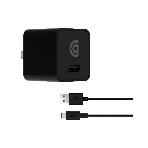 Cargador De Pared Griffin 1 Puerto Usb-A Punta Micro Usb Negro 12w (Pf) - Mobo