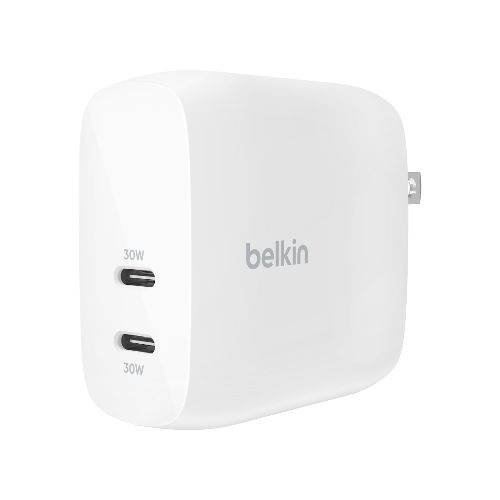 Cargador De Pared Belkin 2 Puertos Usb-C Blanco 60w - Mobo