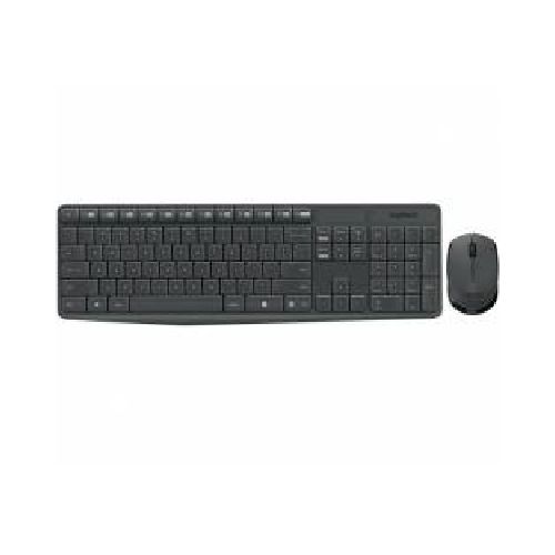 KIT TECLADO Y MOUSE LOGITECH MK235 INALáMBRICO USB COLOR NEGRO  