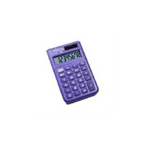 CALCULADORA CELICA DE BOLSILLO 8 DIGITOS MORADO  