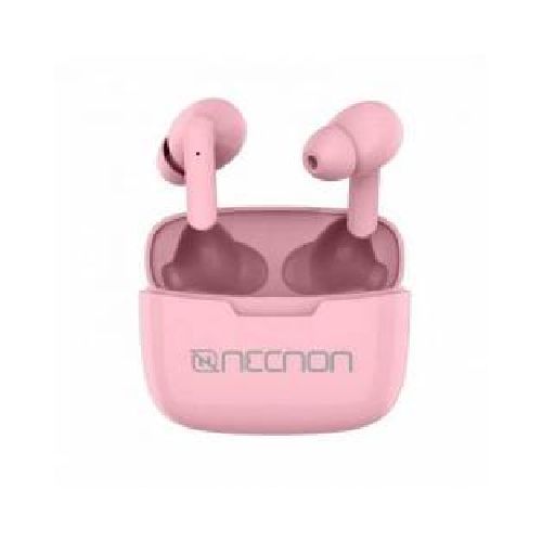 EARBUDS BLUETOOTH TWS 30MAH CON CAJA DE CARGA 200MAH INDICADOR LED ROSA  