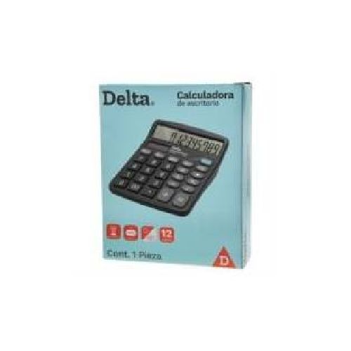 CALCULADORA BARRILITO DELTA ESCRITORIO 12 DíGITOS 13.2X11 CM BATERíA DE BOTóN  