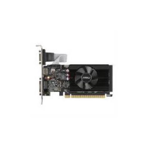 TARJETA DE VIDEO MSI NVIDIA GT710 PCIE X8 2.0 2GB DDR3 HDMI VGA DVI 1X VENTILADOR BAJO PERFIL GAMA BASICA  