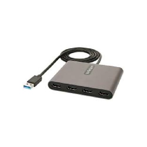 ADAPTADOR DE VIDEO EXTERNO - TARJETA DE VIDEO EXTERNA - DONGLE LLAVE USB-A 3.0 A 4X HDMI - 1080P A 60HZ - CONVERSOR MUL  