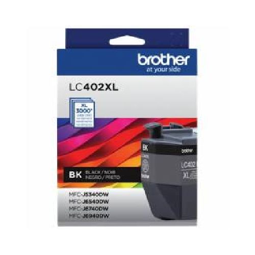 CARTUCHO DE TINTA BROTHER NEGRO LC402XLBK ALTO RENDIMIENTO HASTA 3,000 PAG  