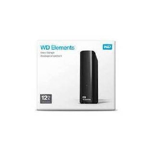 DISCO DURO EXTERNO WD ELEMENTS 12TB 3.5 ESCRITORIO USB3.0 NEGRO WINDOWS WDBWLG0120HBK-NESN  