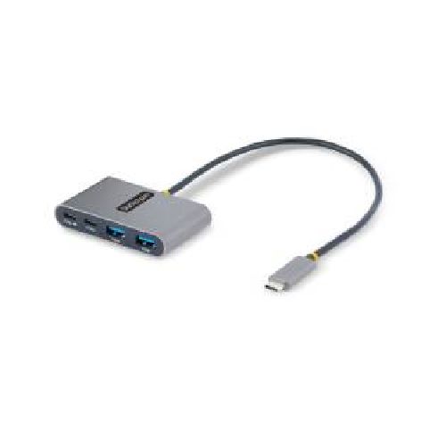 HUB USB-C DE 4 PUERTOS - CONCENTRADOR CON ENTREGA DE ALIMENTACION DE 100W DE PASO - USB TIPO C - 2X USB-A  2X USB-C - S  