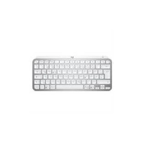 TECLADO LOGITECH MX KEYS MINI INALáMBRICO MINIMALISTA COLOR GRIS CLARO  