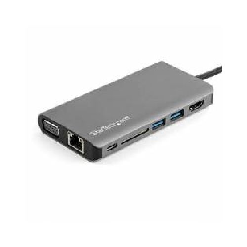 DOCKING STATION USB-C MULTIPUERTOS - HDMI O VGA - PD DE 100W ENTREGA DE ALIMENTACION - CABLE DE 30CM - LECTOR DE SD (DK  