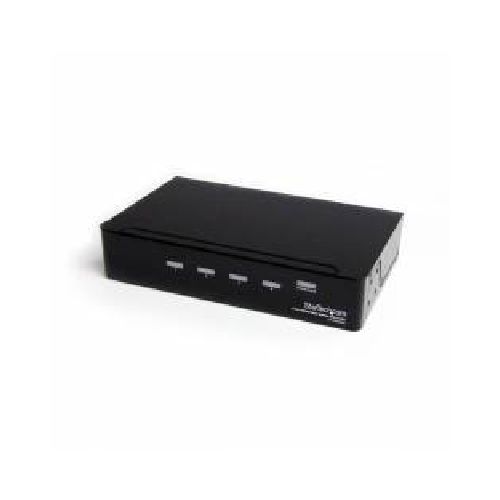 SPLITTER HDMI DE 4 PUERTOS - DIVISOR BIFURCADOR HDMI DE 4 PUERTOS CON AMPLIFICADOR - SPLITTER - HDMI HEMBRA - MINI-JACK  