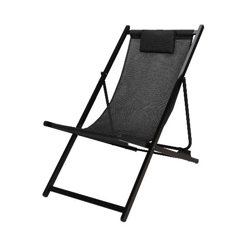 PROGARDEN SILLA PLEGABLE NEGRA 101X61X91CM  