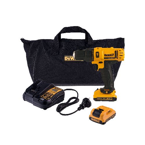 DEWALT ROTOMARTILLO INALAMBRICO 12V MAX MODELO DCD716D2-B3 BROQUERO 3/8 CON CARGADOR 2 BATERIAS  