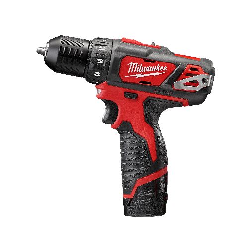 MILWAUKEE TALADRO ATORNILLADOR INALAMBRICO M12 MODELO 2407-22 BROQUERO 3/8 CON CARGADOR 2 BATERIAS  