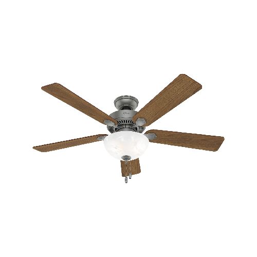 HUNTER VENTILADOR SWANSON BOWL PLATEADO 52IN  