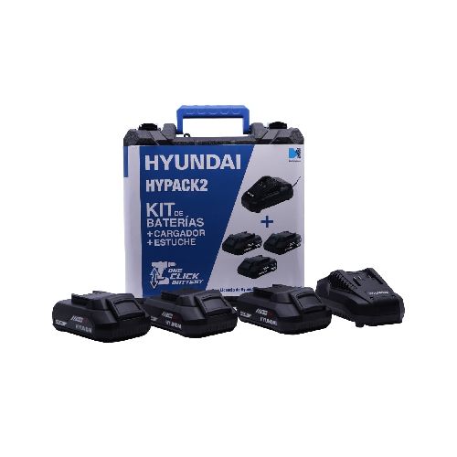 Kit 3 Baterías 2.0 Mah / 1 Cargador Hyundai P/Herramienta 20v - Hypack2  