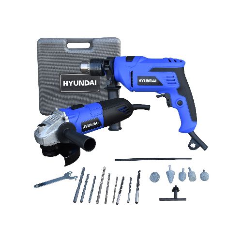 Kit Eléctrico De Rotomartillo Hyrt500 + Mini Amoladora Hya500 - Hyk5000  