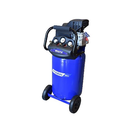 Compresor De Aire Profesional Hyundai 75 Litros 2 Hp 125psi Tanque Vertical 110v/60hz- Hyac75v  