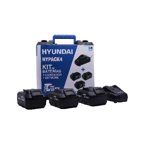 Kit 3 Baterías 4.0 Mah/ 1 Cargador Hyundai P/Herramienta 20v - Hypack4  