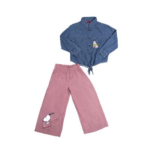 Conjunto de Blusa y Pantalón para Niña Snoopy  