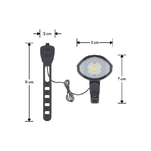 Linterna y claxon para bicicleta  